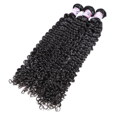 GS Virgin Hair Cabello Series 3 Bundles Peruvian Deep Curly Virgin Hair Weave